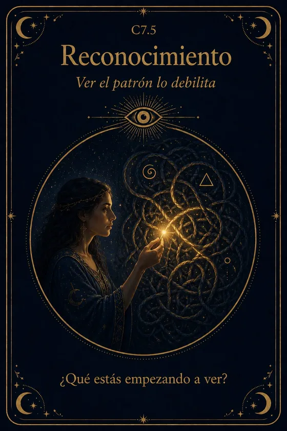Carta C7.5, Reconocimiento: ver el patrón lo debilita
